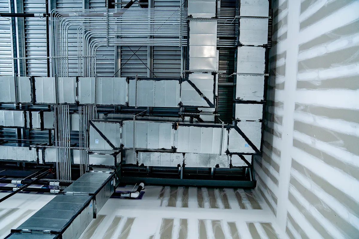 Duct runs overhead
