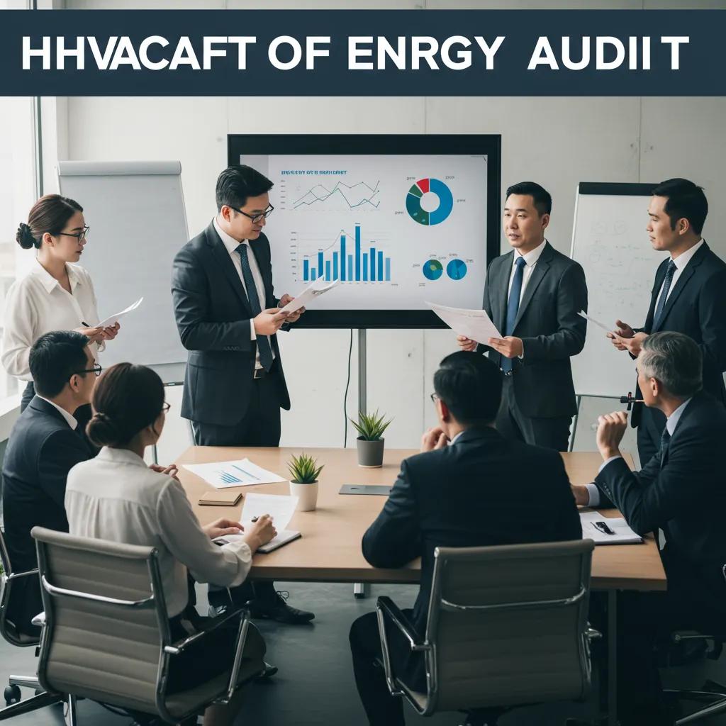 Business professionals discussing benefits of HVAC energy audits