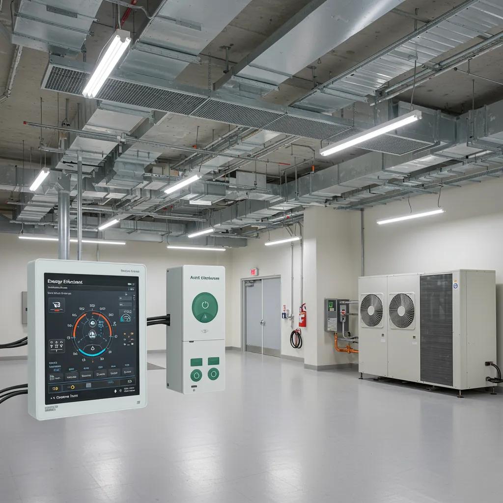 Energy-efficient HVAC technologies showcased in a modern commercial building environment
